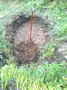 Lo strato di terra argillosa sotto quella organica